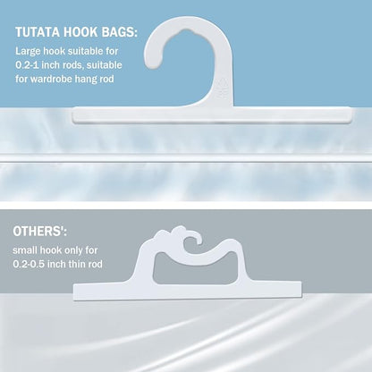 24 Pack Hanging Storage Bags, Large Hook 10 x 12.5-inch Clear Plastic Bags - Image 4