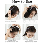 12PCS Sparkling Crystal Stone Braided Hair Clips, Braided Hair Clips for Women and Girls, Shiny Flower Rhinestone Hair Clip, Duckbill Hair Clip With Crystal Hair Accessories for Styling