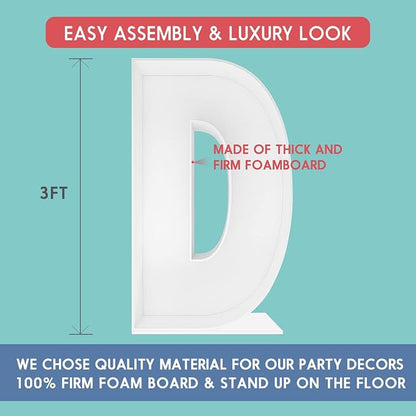 3FT Tall Mosaic Balloon Frame Letters Big Marquee Light Up Letters DIY Kit - Image 2