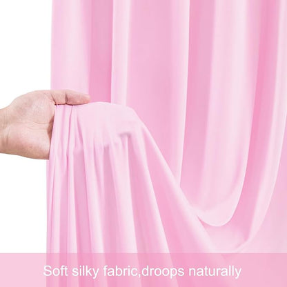 10 Panels Pink Backdrop Curtains - Image 8