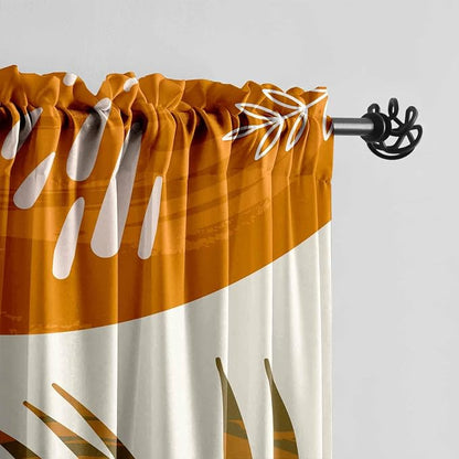 Colorful Boho Curtains Mid Century Modern Semi Sheer Curtains 52X96 Inch - Image 3