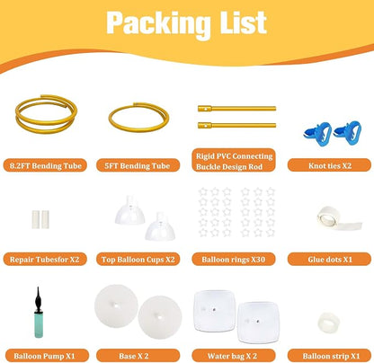 Bazen Balloon Arch Stand Kits Gold 8.2FT&5FT Half Arch Backdrop Stand | Balloon - Image 3