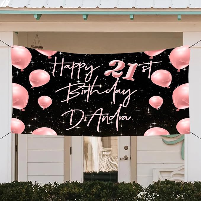 Generic Personalized Happy Birthday Banner, Customized - Image 3