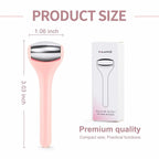 MAANGE Mini Eye & Face Rollers for Eye Massager, Stainless Steel Eye Ice Roller for Relief Puffiness Migraine Skincare Facial Roller (Pink)