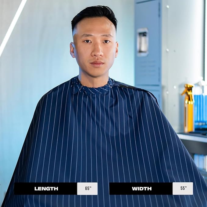Barber Strong The Barber Cape Haircut Cover for Men, Hair Repelling and Static-Reducing Material, Water Resistant Fabric