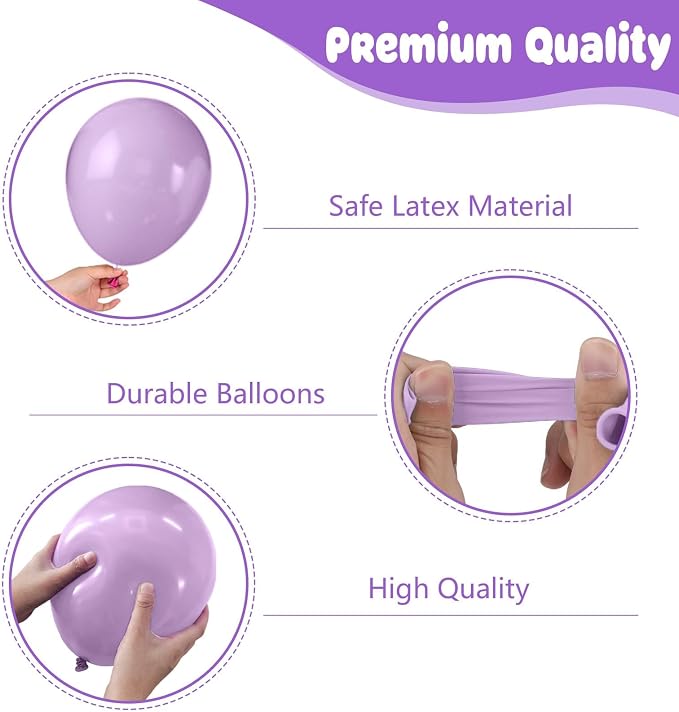 Green and Purple Balloons, for Birthday Baby Shower Engagement Mardi Gras Party - Image 3