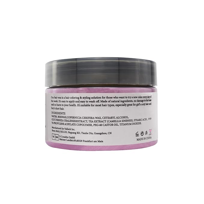 SOVONCARE Light Pink Temporary Hair Color Wax Washable Hair Dye for Men & Women, All-Day Hold Disposable Hair Styling Clays for Party, Cosplay & Daily 4.23 oz