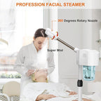 JOSTZHXIN Professional Facial Steamer, Esthetician Face Steamer Hot Mist, Facial Steamer for Home Beauty Salon Spa