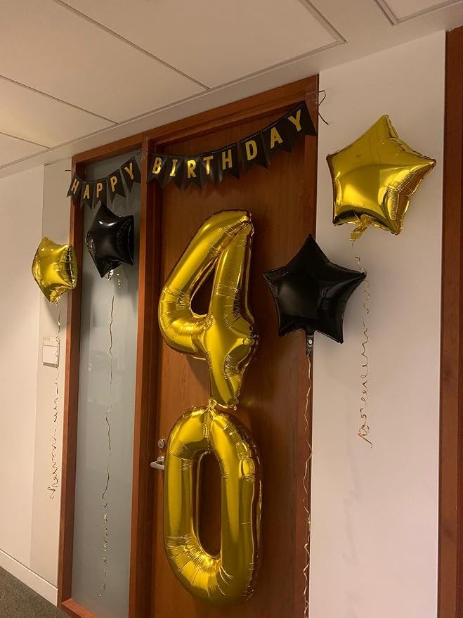 Gold Number 40 Balloon 40 Inch - Image 4