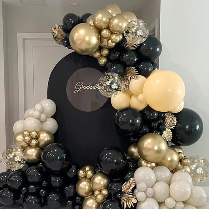 Black Nude White Gold Balloon Garland Arch Kit - Image 7