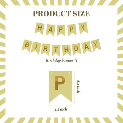 ZHENGYE Happy Birthday Banner Yellow Birthday Decoration Sign Birthday Party - Image 2