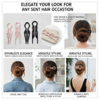 4PCS Professional Hair Styling Clips, Strong Hold Design, Black, Premium Quality, Long-Lasting Grip, Effortless Styling, Secure Sectioning
