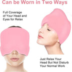 Headache Relief Cap With Reusable 360 Ice Gel Pack - Wearable Migraine and Tension Relief Hat for Puffy Eyes, Sinus & Stress - One Size Fits All