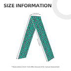 Boys Girls Sports Sweat Band, Boho Style Elastic Head Ribbon for Running Fitness Spa, Beauty Skinny Cheetah Turquoise Mint Green Leopard Print Headwear Hand Decor