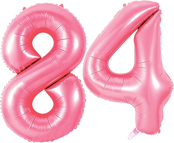 Number 84 Balloons for 84th Birthday Party Decorations, 0-100 Large No.84 by Joycard