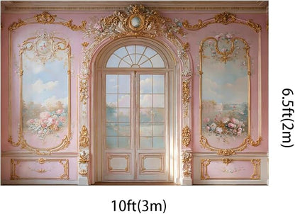 Kate 10x6.5ft Luxury European Style Castles Arch Photography Backdrops Pink - Image 2