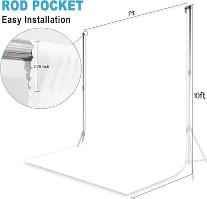White Photography Backdrop for Photoshoot, 7x10 FT | Versatile Studio Photo - Image 2