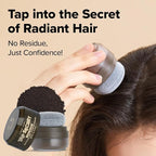 I DEW CARE Biotin Clarifying Dry Shampoo - Tap Secret Dark Brown | Strengthening & Volumizing, Powder Type, Refillable, Travel size, Non-aerosol, Brunette, Korean Ginseng, 0.24 oz