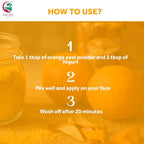 Yogi's Gift Orange Peel Powder 8 Ounce, 100% Natural Orange Peel for Face Mask, Skin Care, Rich in Vitamin C, Effective DIY Skincare Ingredient, Helps Get a Glowing Skin