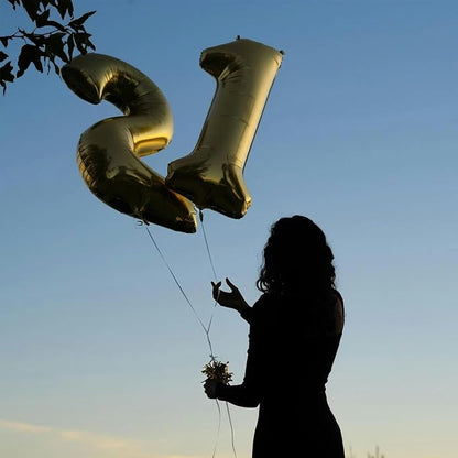 40 Inch Gold Number 1 Foil Balloon - Image 5