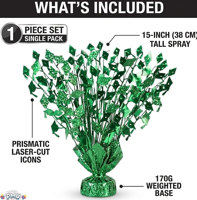 PMU Green Graduation Balloon Weights, Graduation Centerpieces - Image 3