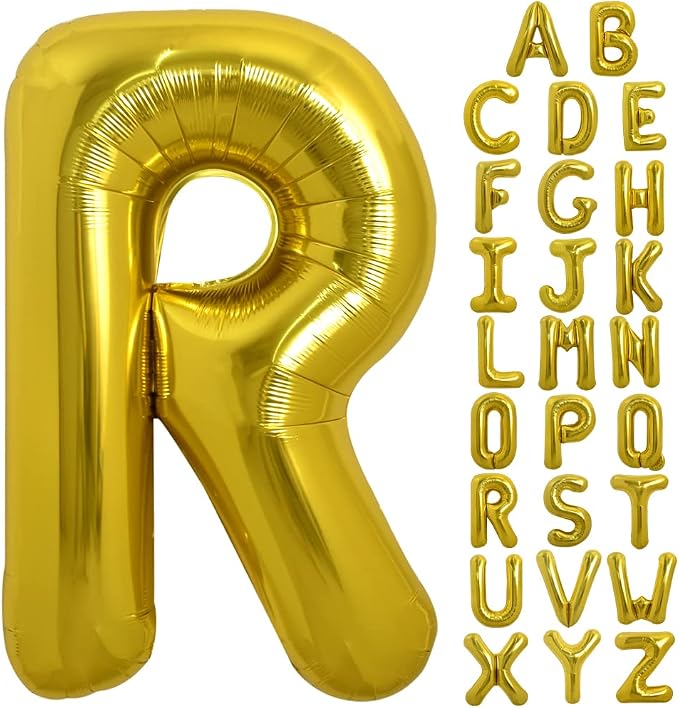 TONIFUL 40 Inch Large Gold Letter R Foil Balloons Alphabet Balloons | Giant by TONIFUL