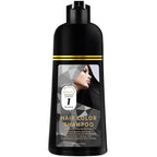 Hair Dye Shampoo, 3 in 1 Gray Hair Coverage, One-Step Wash-In Hair Dye, Shampoos for Color Treated Hair, Semi Permanent Hair Color Shampoo for Women & Men, 13.6 fl. oz, (Black)