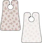 Ultimate Shaving Bib, Beard Trimming Apron with Hair Catcher, Pink Purple Daisy Flowers Green Leaves Floral