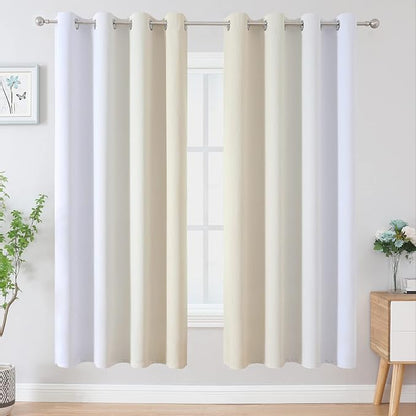 Full Room Darkening Blackout Curtains 72 Inch Length 2 Panels Set, Ombre - Image 2