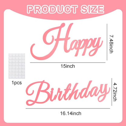 TONIFUL Happy Birthday Sign for Backdrop - Image 2