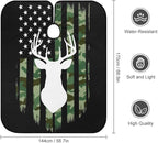 Soft Professional Hair Cutting Cape with Adjustable Closure Barber Cape Deer Camo Camouflage American Flag Hunting Black