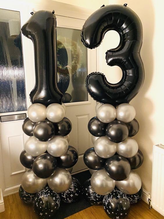 Black Number 15 Balloon 40 Inch - Image 7