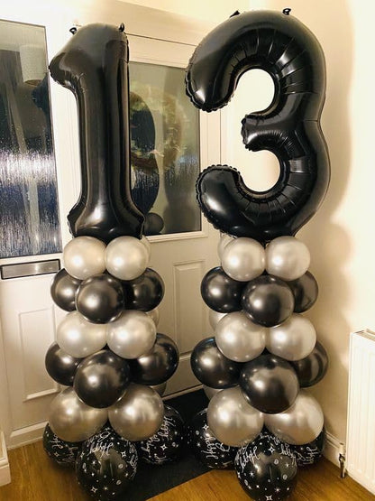 Black Number 14 Balloon 40 Inch - Image 7