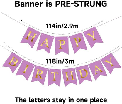 Happy Birthday Banner Birthday Party Banner NO DIY Happy Birthday Sign | - Image 3