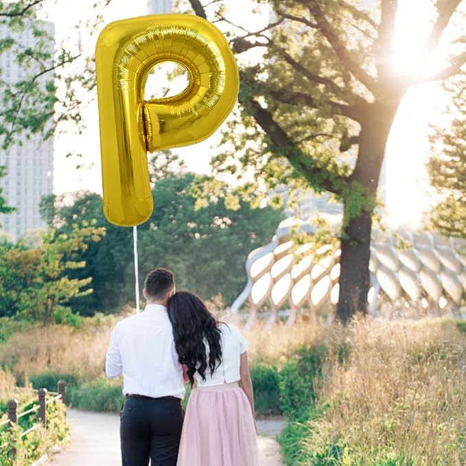 TONIFUL 40 Inch Large Gold Letter P Foil Balloons Alphabet Balloons | Giant - Image 4