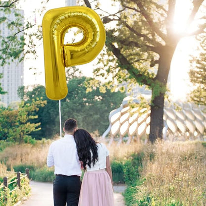 TONIFUL 40 Inch Large Gold Letter P Foil Balloons Alphabet Balloons | Giant - Image 4