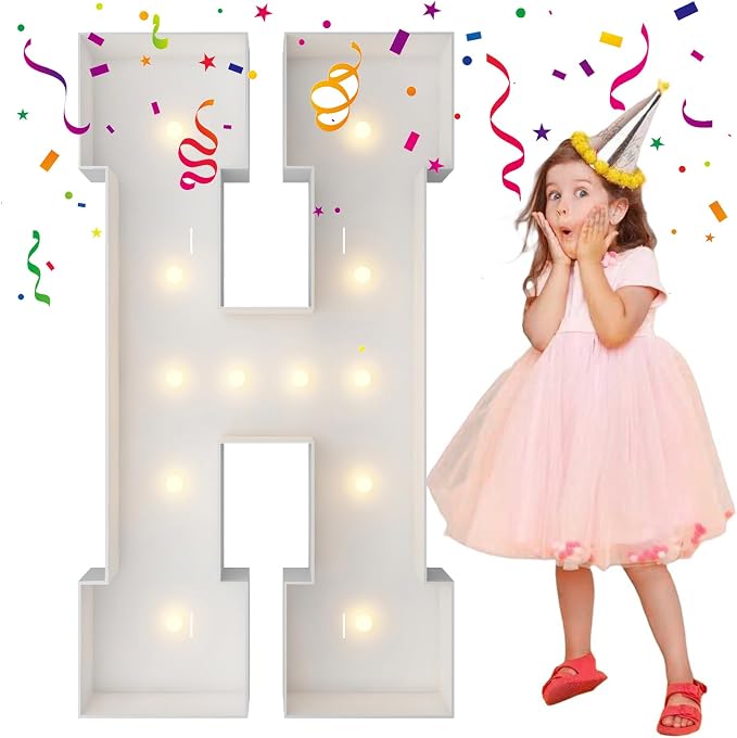 4FT Marquee Light Up Letters, Large Marquee Letters, Mosaic Balloon Frame by MerryMosaics