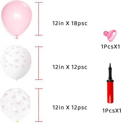 6pcs Pink Bow Balloon Stands Kit Table Centerpiece Table Decorations - Image 6