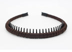 4pcs Hairbands for Women, Non-Slip Zig Zag Headbands, Adjustable Teeth Comb Hair Hoop, Daily Use, Yoga, Spa, Parties, Resin Cotton Blend
