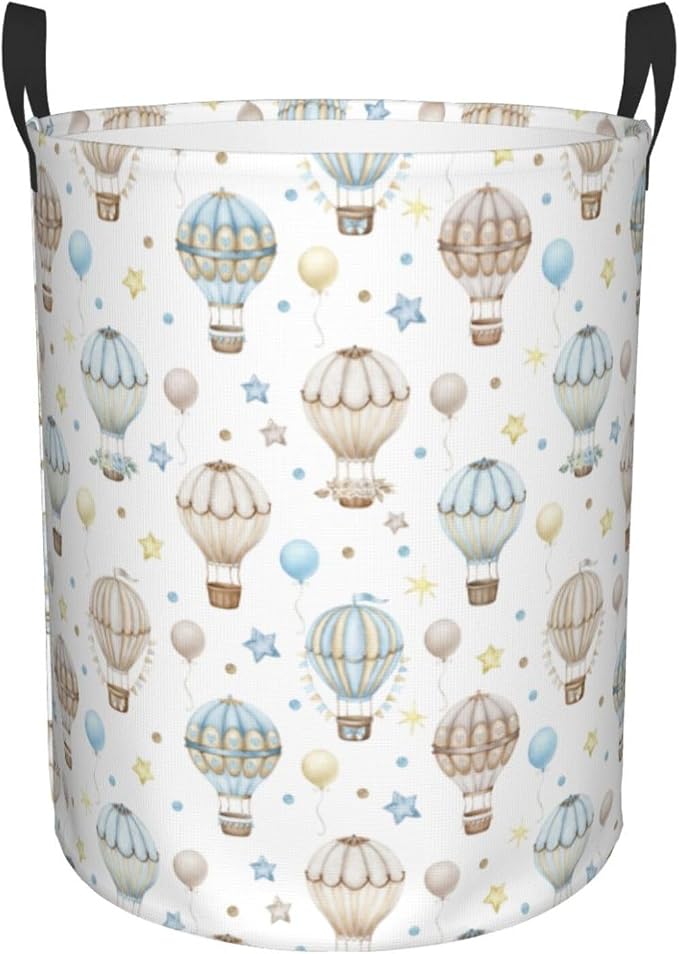 Cute Hot Air Balloons Laundry Hamper Bag - Image 9