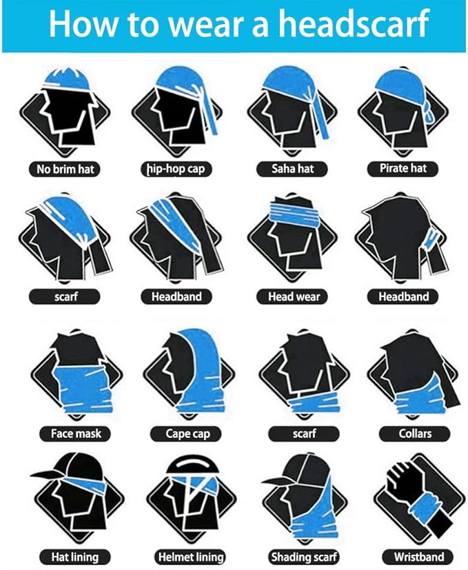 Face Mask Bandanas Neck Gaiter Headwear Magic Scarf Headband for dust Sun Wind