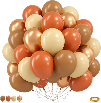 Orange and Brown Balloons, 12 Inch Burnt Dark Orange Brown Terracotta Copper by Froova