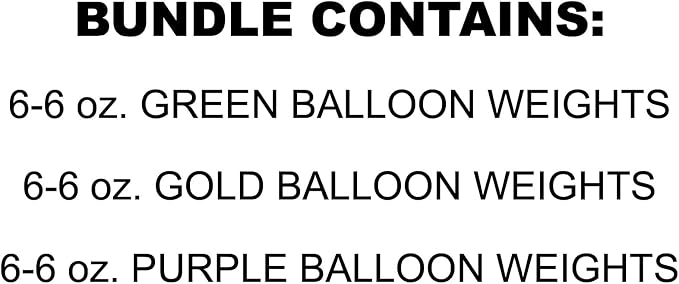 Beistle Mardi Gras Assortment Balloon Weights – 6 Green, 6 Gold, and 6 Purple - Image 2