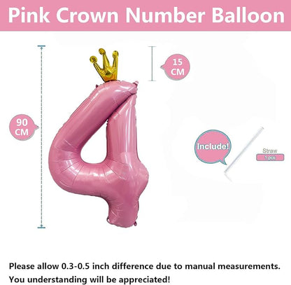 40 inch Pink Number 4 Balloon - Image 2