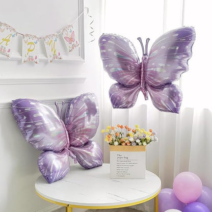 Purple Butterfly Balloons 4 Pieces - Image 6