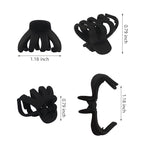 20 Pcs Small Black Octopus Claw Clips 3cm Small Hair Clips Great for Women and Girls Thin to Thick Hair Pack Half Up Half Down, Bangs, Styling.