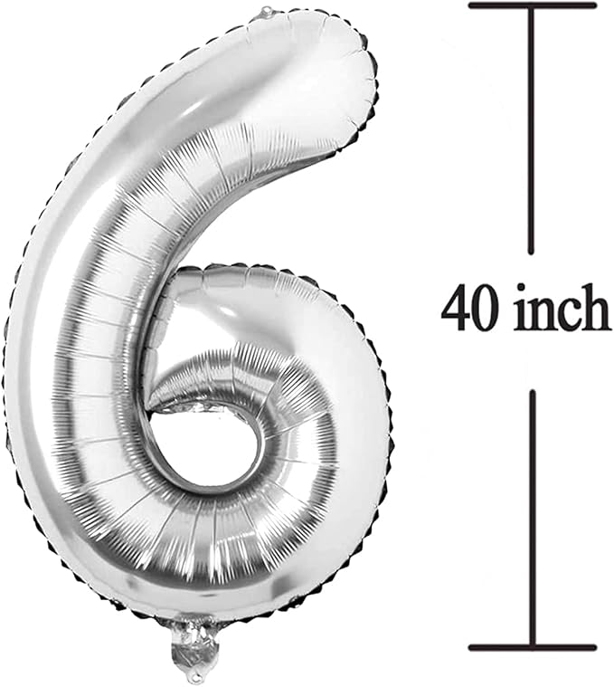 Silver 16 Number Balloons Big Giant Jumbo Large Number 16 Foil Mylar Balloons - Image 3