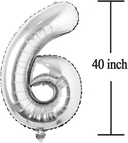 Silver 16 Number Balloons Big Giant Jumbo Large Number 16 Foil Mylar Balloons - Image 3