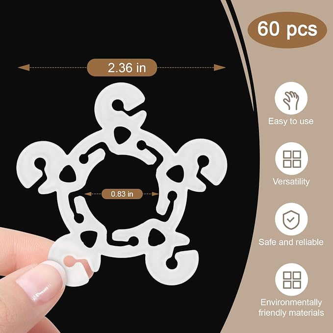 60 PCS Balloon Clips for Balloon Arch Kit, Column Stand - Image 2