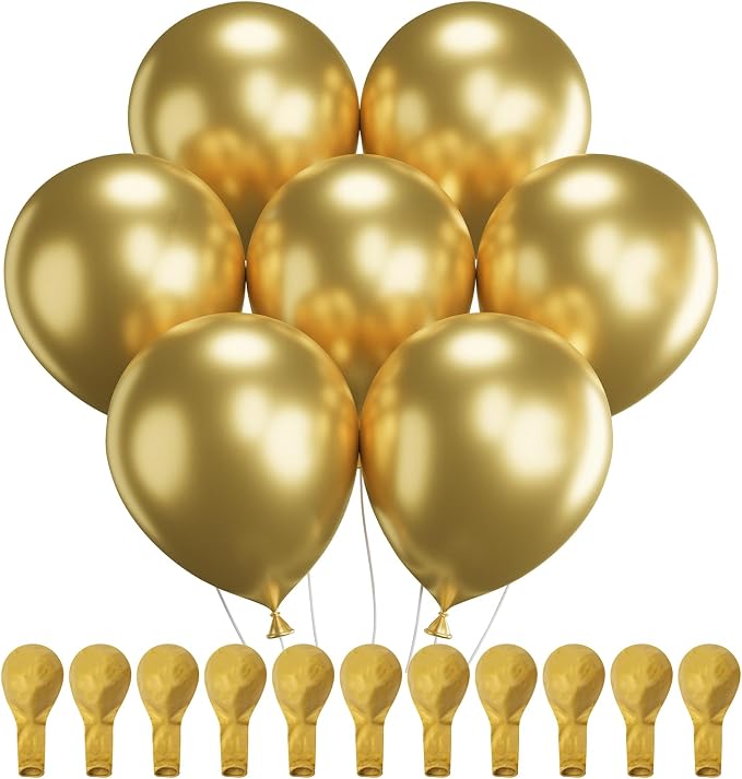 Mr. Pen- Metallic Balloons, 12 Inch, 54 Pack | Latex Metallic Gold Balloons Bulk by MrPen